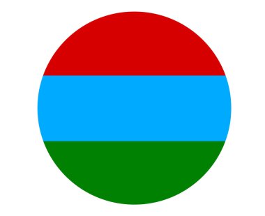 Karelia Ulusal Avrupa Amblemi Bayrak Sembol Simgesi Vektör Resimlendirmesi Soyut Tasarım Elemanı