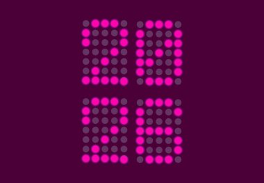 Yeni yılın kutlu olsun 2026 Soyut Mor Noktalar Tasarım Sembol Vektörü İllüstrasyonu