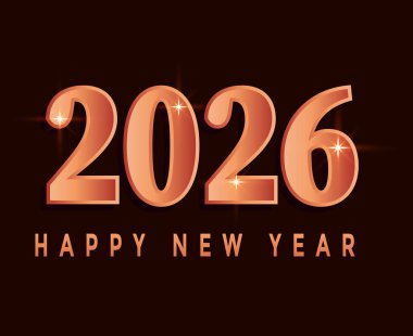 Mutlu yıllar 2026 Tasarımcı Gerçekçi Maroon Şenlikli Soyut Yaratıcı Vektör İllüzyonu