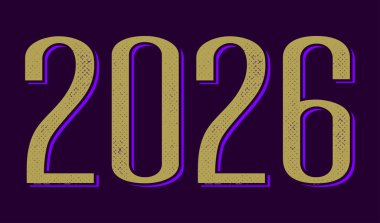 2026 Mutlu Yıllar Soyut Tasarım Sembol Vektör İllüstrasyonu