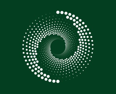 Noktalı Noktalı Hız Çizgileri Sarmal Yeşil Soyut Tasarım Vektör Resimleri Arkaplanı