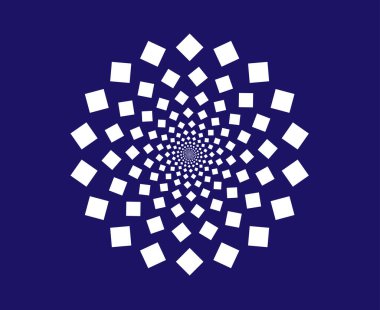 Kare Mandala Sarmal Mavi Soyut Tasarım Vektör Resimleri Arkaplanı