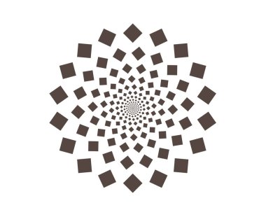 Kare Mandala Sarmal Kahverengi Renkli Soyut Tasarım Vektörü ResimleriName