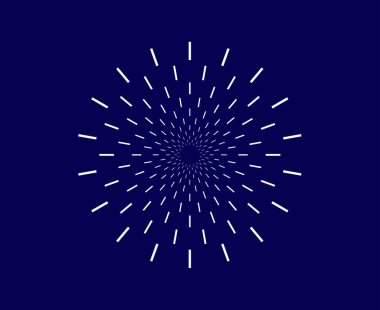 Güneş patlaması ile çizilmiş Spiral Çizgiler Mavi Soyut Tasarım Vektörü Resimleri