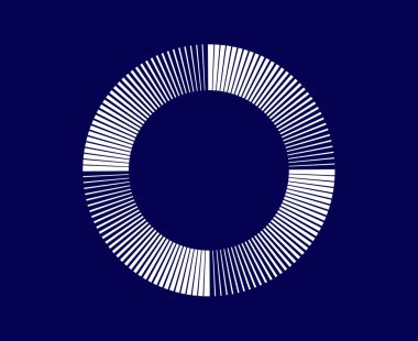 Spiral Dairesel Çizgiler Soyut Mavi Tasarım Vektör İllüstrasyonu