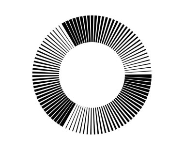 Spiral Circular Lines Black Color Abstract Design Vector Illustration