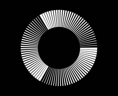 Spiral Circular Lines Black And White Color Abstract Design Vector Illustration