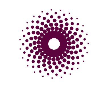 Spiral Dairesel Noktalar Mor Renk Soyut Tasarım Vektörü İllüstrasyonu