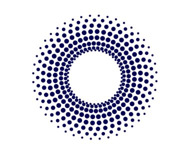 Dairesel Noktalar Desen Soyut Sarmal Mavi Renk Tasarım Vektörü İllüstrasyonu