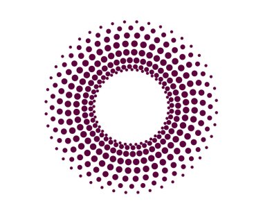 Dairesel Noktalar Desen Soyut Sarmal Mor Renk Tasarım Vektörü İllüstrasyonu