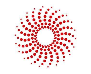 Soyut Dairesel Noktalar Desen Sarmal Kırmızı Renk Tasarım Vektörü ResimleriComment