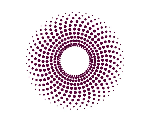 Spiral Dairesel Noktalar Mor Soyut Renk Tasarım Vektörü İllüstrasyonu