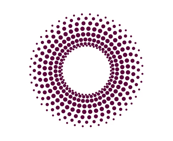 Dairesel Noktalar Desen Soyut Sarmal Mor Renk Tasarım Vektörü İllüstrasyonu