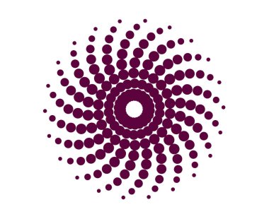 Flaşlı Spiral Noktalar Girdap Mor Renk Tasarımı Soyut Dinamik Doku Vektör Çizimi