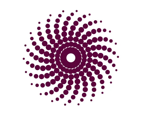 Flaşlı Spiral Noktalar Girdap Mor Renk Tasarımı Soyut Dinamik Doku Vektör Çizimi
