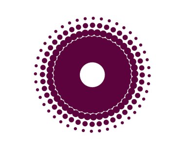 Spiral Noktalar Çember Mor Renk Soyut Tasarım Girdap Doku Dinamik Vektör Çizimi