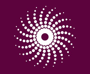 Spiral Noktalar Mor Soyut Tasarım Girdap Doku Dinamik Vektör Çizimi