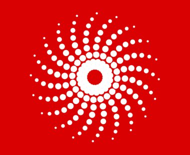 Spiral Noktalar Şablon Kırmızı Soyut Tasarım Girdap Doku Dinamik Vektör İllüstrasyonu