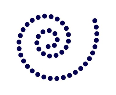 Benzer Spiral Noktalar Şablon Mavi Renk Soyut Tasarım Girdap Doku Dinamik Vektör Çizimi