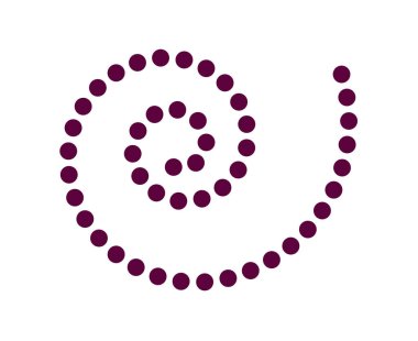 Benzer Spiral Noktalar Mor Renk Soyut Tasarım Girdap Doku Dinamik Vektör Çizimi