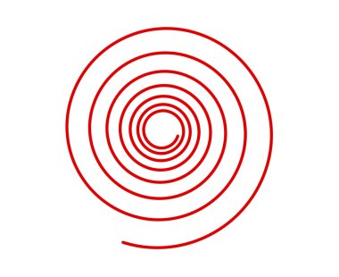 Eşit Spiral Desenli Soyut Kırmızı Renk Tasarımı Dinamik Doku Vektör Resimleri