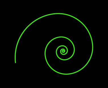 Eşit Spiral Desen Yeşil Renk Soyut Tasarım Dinamik Doku Vektör Resimleri