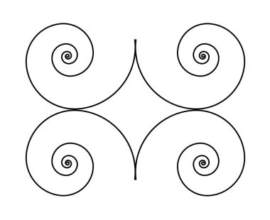 Eşit açılı Spiral Desen Soyut Tasarım Döküm Arkaplan Vektörü Resimleri