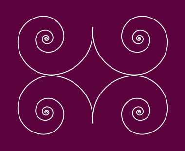 Eş açılı Spiral Desen Mor Soyut Tasarım Doku Vektör Resimleri