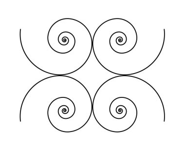 Eşit Spiral Süsleme Soyut Tasarım Döküm Arkaplan Vektörü İllüstrasyonu