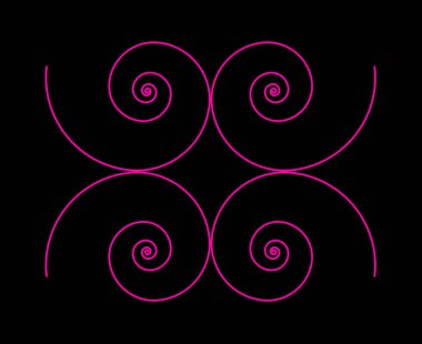 Eşit Spiral Süsleme Pembe Renk Soyut Tasarım Desen Arkaplan Vektörü Resimleri