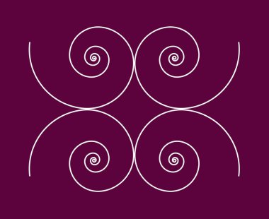 Eşit Spiral Süsleme Mor Soyut Tasarım Doku Arkaplan Vektörü İllüstrasyonu