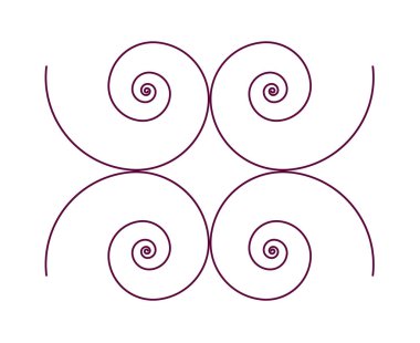 Eşit Spiral Süsleme Mor Renk Soyut Tasarım Desen Arkaplan Vektörü Resimleri