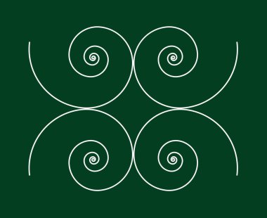 Eşit Spiral Süsleme Soyut Tasarım Döküm Arkaplan Vektörü İllüstrasyonu