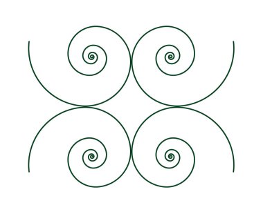 Eşit Spiral Süsleme Yeşil Renk Soyut Tasarım Desen Arkaplan Vektörü ResimleriName
