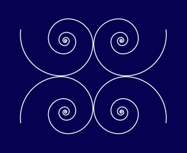 Eşit Spiral Süsleme Mavi Soyut Tasarım Doku Arkaplan Vektörü Resimleri