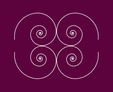 Benzer Spiral süsleme desenleri Mor Soyut Tasarım Doku Vektör Resimleri