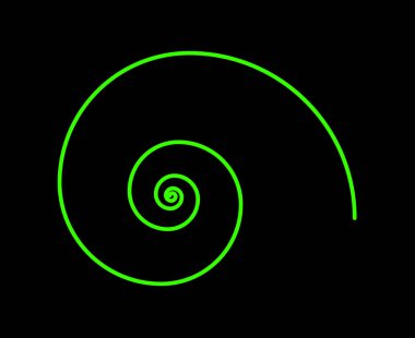 Eşit Spiral Desen Çizgileri Yeşil Renk Soyut Tasarım Doku Vektör Resimleri