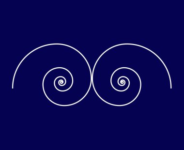 Benzer Spiral Desenli Çizgiler Mavi Soyut Tasarım Dinamik Doku Vektör Resimleri