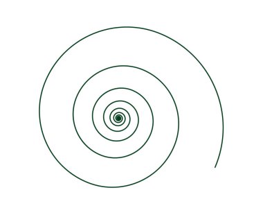 Eşit Spiral Süsleme Yeşil Renk Soyut Tasarım Doku Vektörü İllüstrasyonu