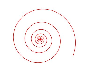 Eşit Spiral Süsleme Kırmızı Renk Soyut Tasarım Doku Vektörü İllüstrasyonu