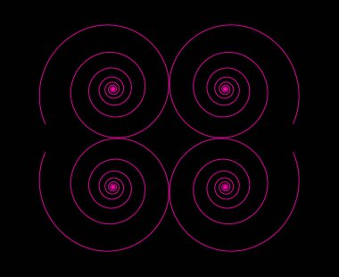 Eşit açılı Spiral Çizgiler Pembe Renk Soyut Tasarım Doku Vektörü İllüstrasyonu