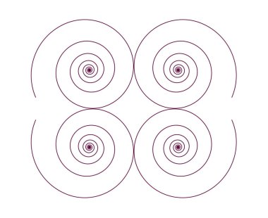 Eşit Spiral Çizgiler Mor Renk Soyut Tasarım Doku Vektörü Çizimi
