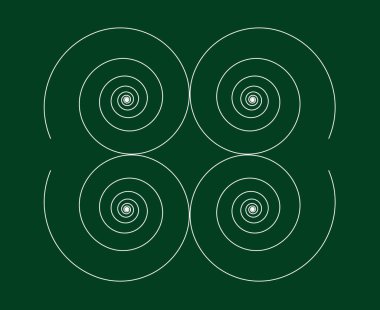 Eşit Spiral Çizgiler Desen Yeşil Soyut Tasarım Doku Vektörü İllüstrasyonu