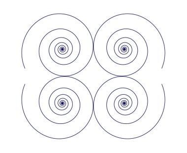 Eşit Spiral Çizgiler Mavili Renk Soyut Tasarım Doku Vektörü ResimleriName