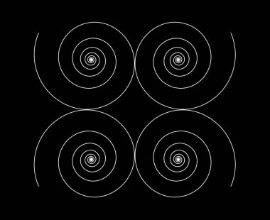 Eşit Spiral Çizgiler Desen Siyah ve Beyaz Renkli Soyut Tasarım Arkaplan Vektörü ResimleriName