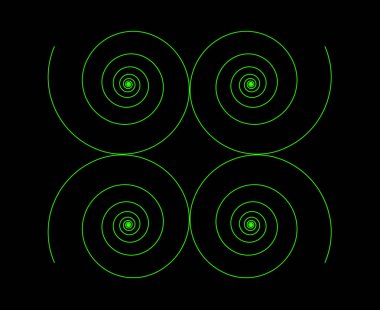 Eşit Spiral Çizgiler Desen Yeşil Renk Soyut Tasarım Tasarım Arkaplan Vektörü Resimleri