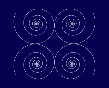 Benzer Spiral Çizgiler Mavili Soyut Tasarım Doku Vektör Resimleri