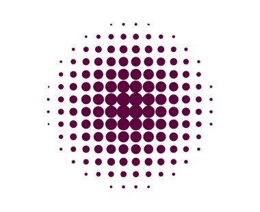 YarıTonlama Çemberi Mor Renk Soyut Tasarım Vektörü İllüstrasyonu