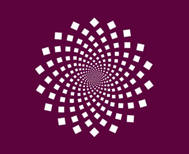 Spiral Dairesel Kare Mor Soyut Tasarım Vektörü ResimleriComment