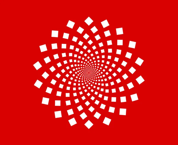 Spiral Dairesel Kare Şablon Kırmızı Soyut Tasarım Vektörü ResimleriName